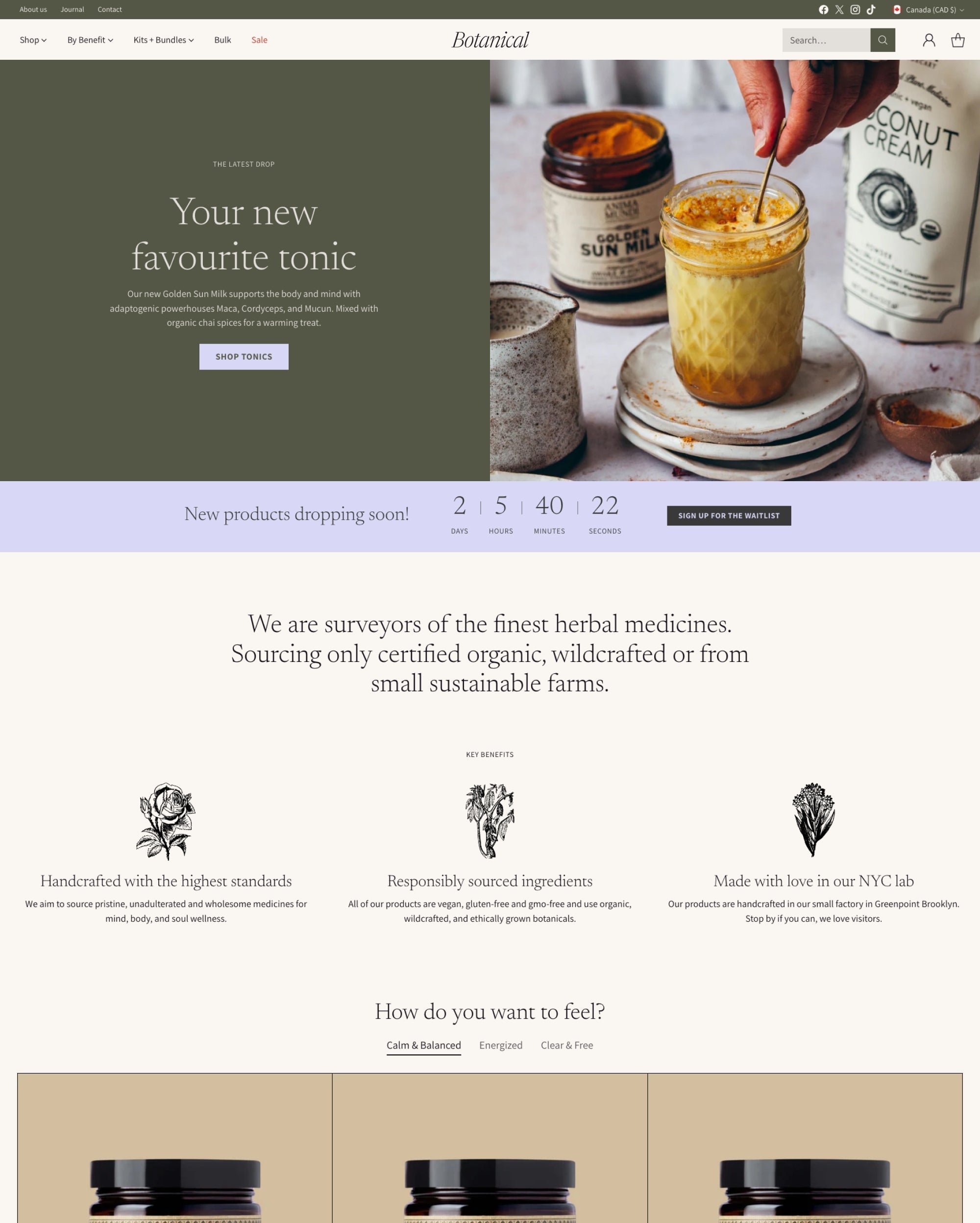 Botanical theme preview